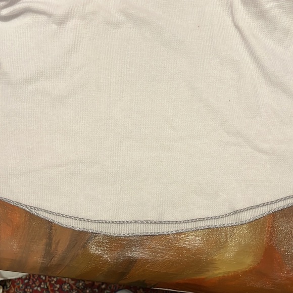 Warm Essentials by Cuddl Duds. White long sleeve vneck Henley - Picture 8 of 8